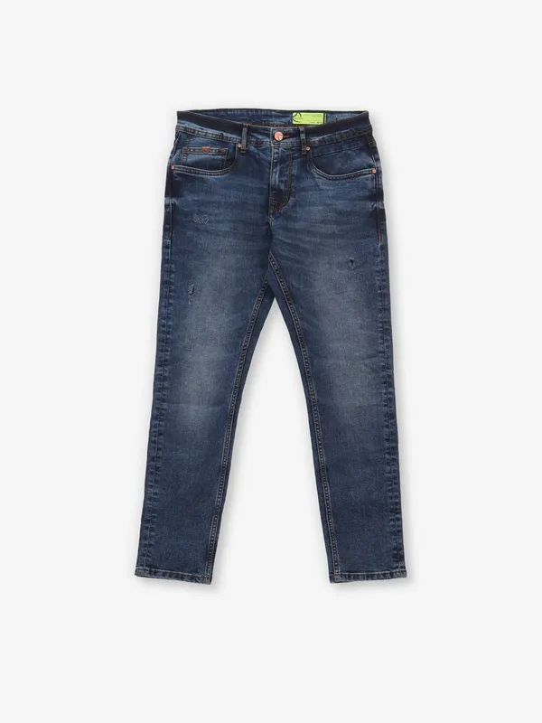 BEING HUMAN washed dark navy slim fit denim