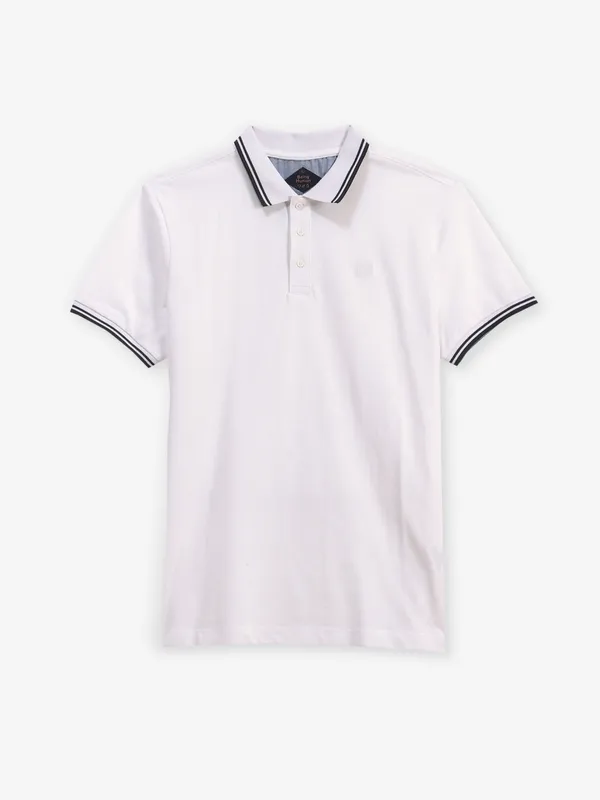BEING HUMAN white cotton plain t-shirt