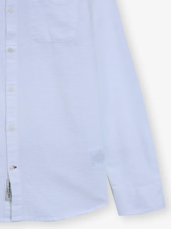 BEING HUMAN white cotton slim fit shirt