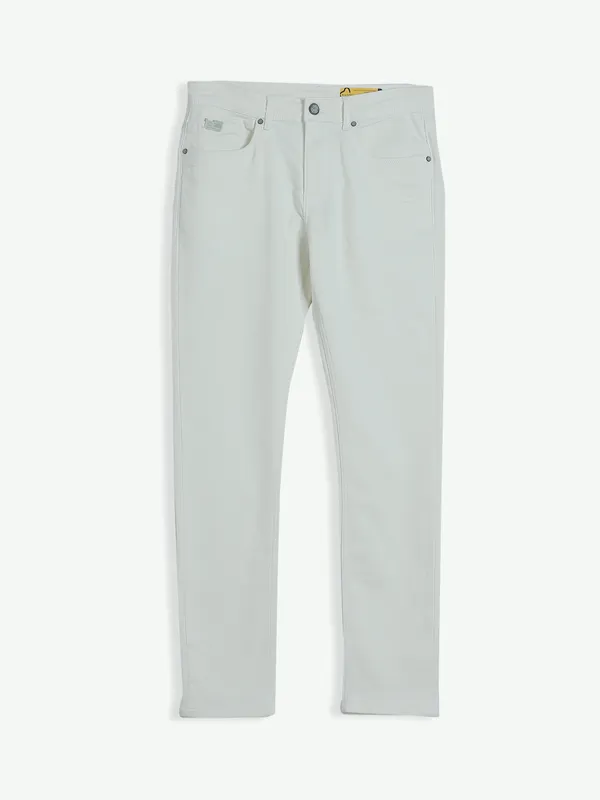 Being Human white denim solid jeans