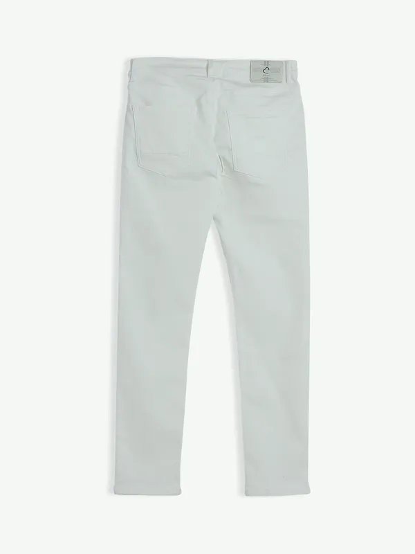 Being Human white denim solid jeans