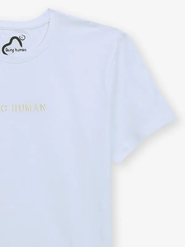 BEING HUMAN white palin cotton t-shirt