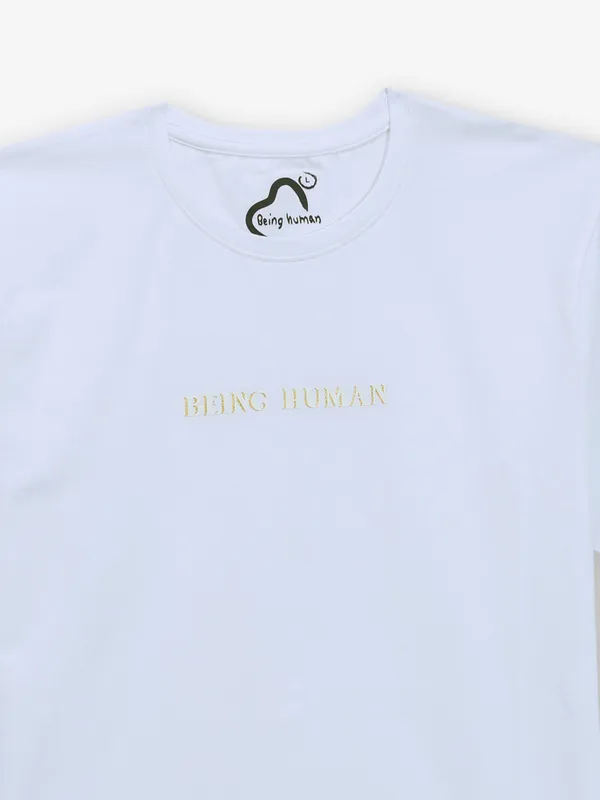 BEING HUMAN white palin cotton t-shirt
