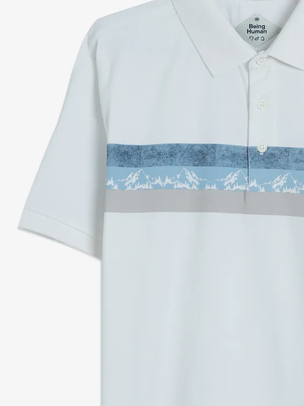 Being Human white polo t shirt