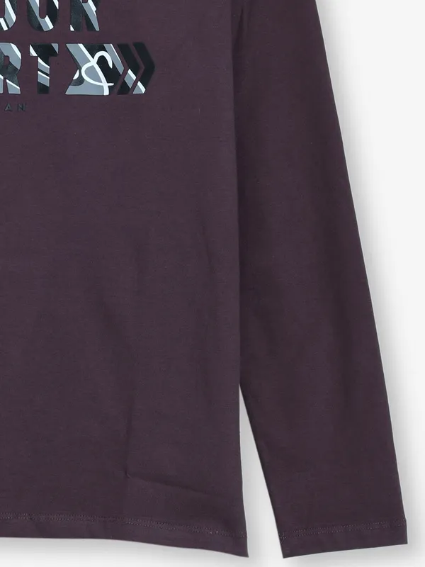 BEING HUMAN wine cotton t-shirt