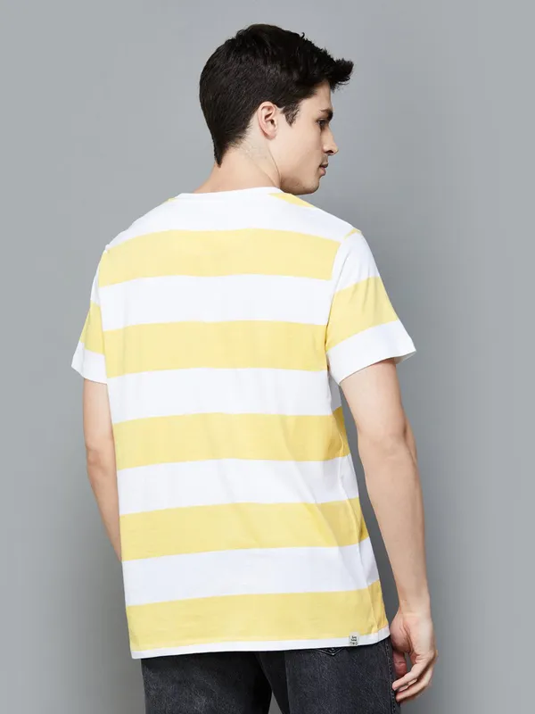 Being Human yellow and white stripe t-shirt