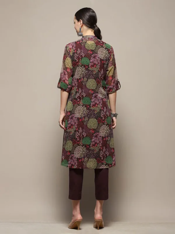 BIBA black printed cotton kurti