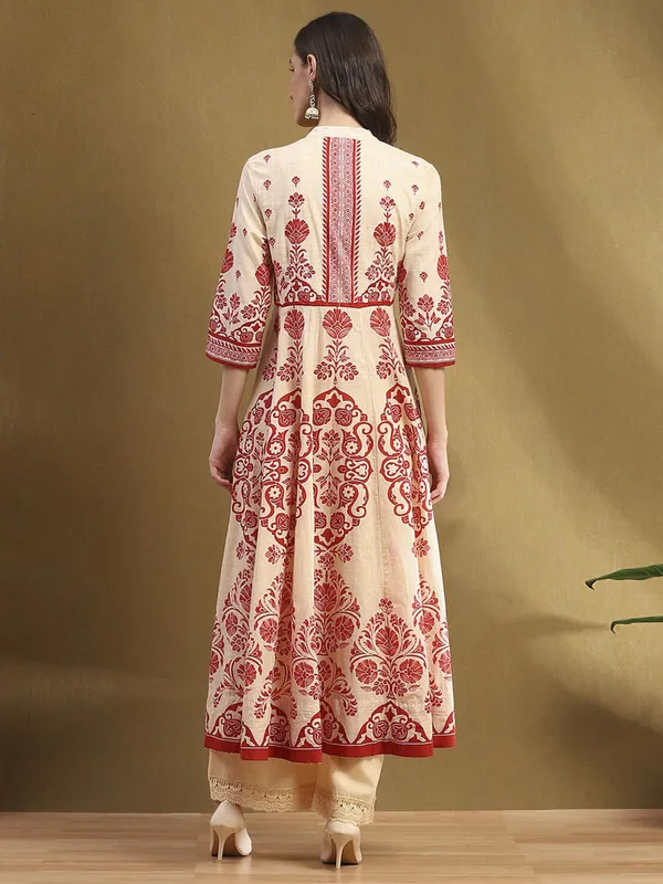 BIBA cream printed palazzo set