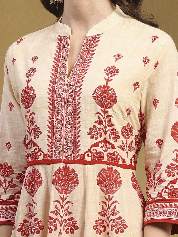 BIBA cream printed palazzo set