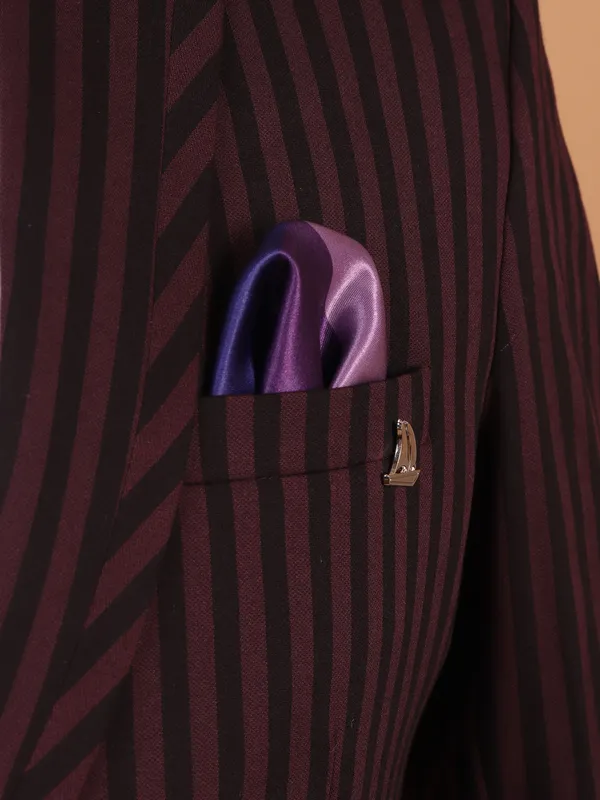 Black and wine cotton blazer for men