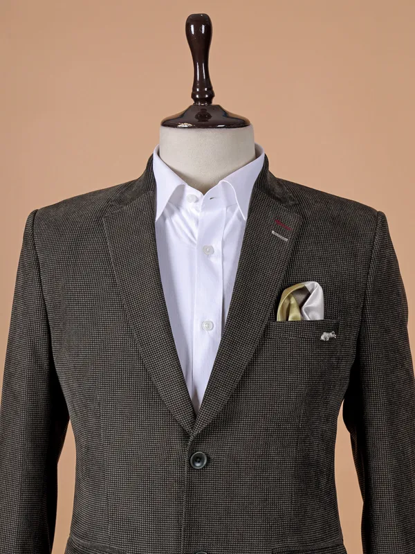 Black blazer in terry rayon