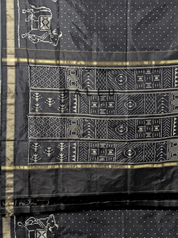 Black cotton silk saree for special occasions
