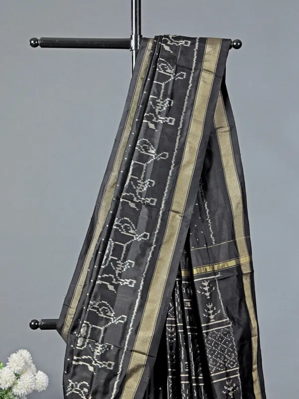 Black cotton silk saree for special occasions