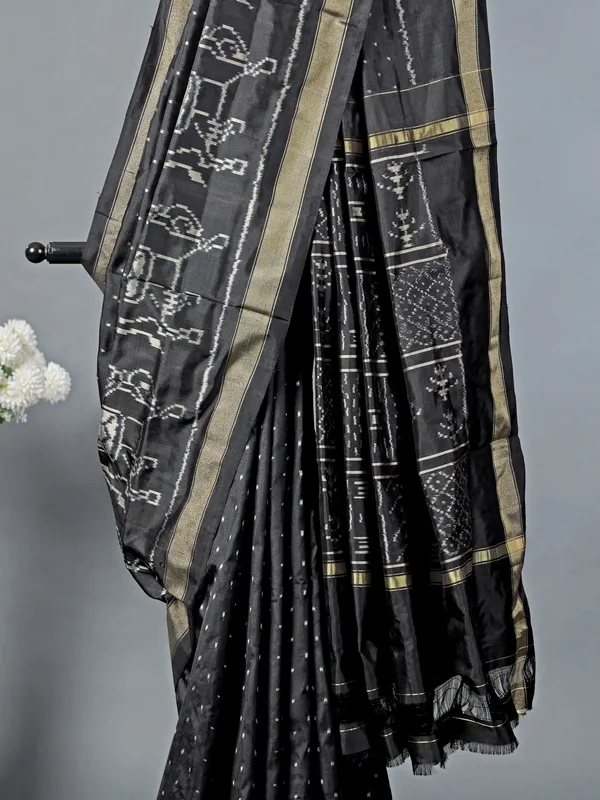 Black cotton silk saree for special occasions