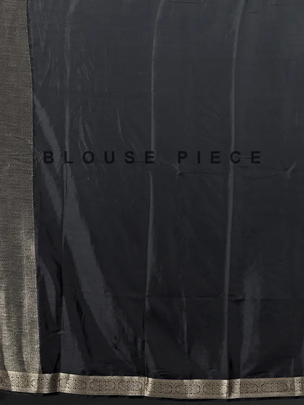 Black cotton silk saree with zari elegance