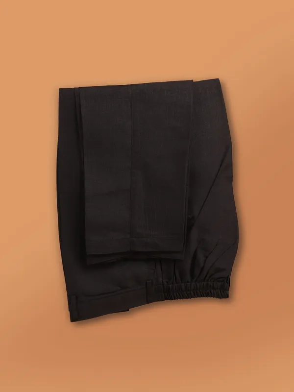 Black cotton waistcoat set for men