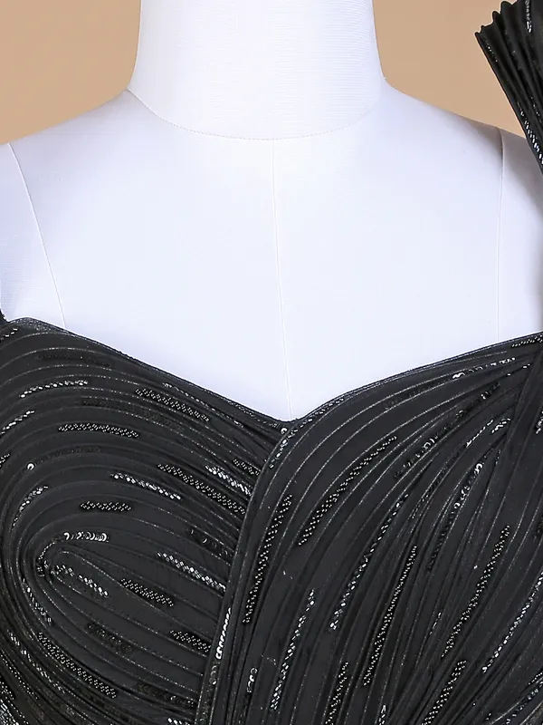 Black designer silk gown