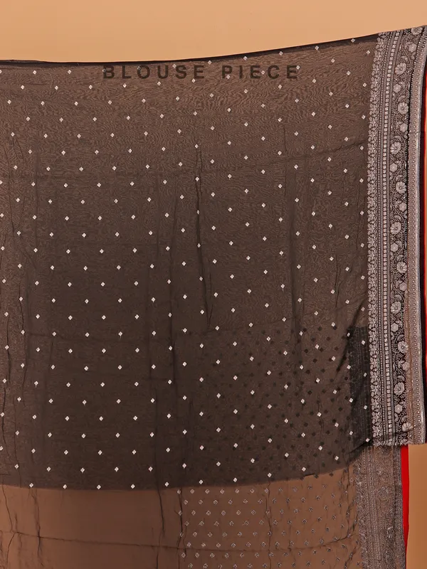 Black georgette wedding wear saree