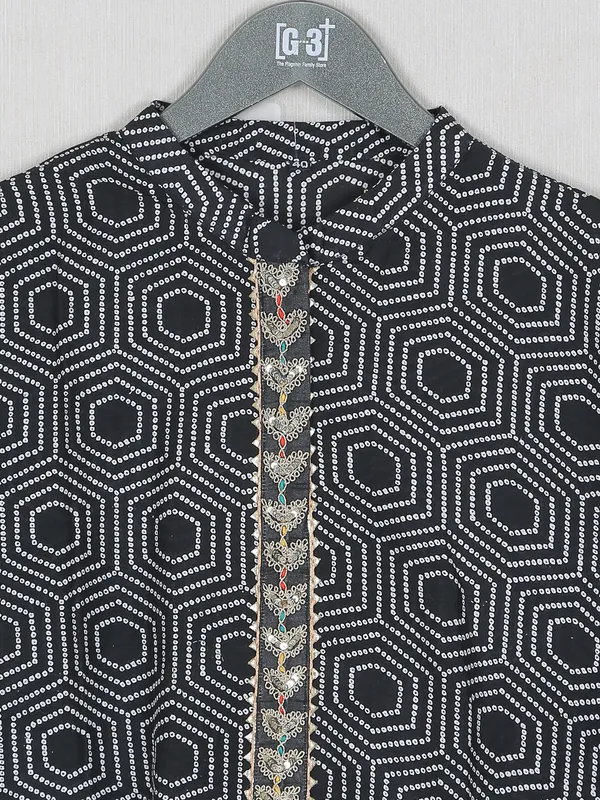Black gorgeous printed casual and festivals cotton kurti