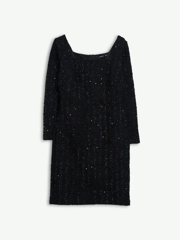 Black lycra party wear dress
