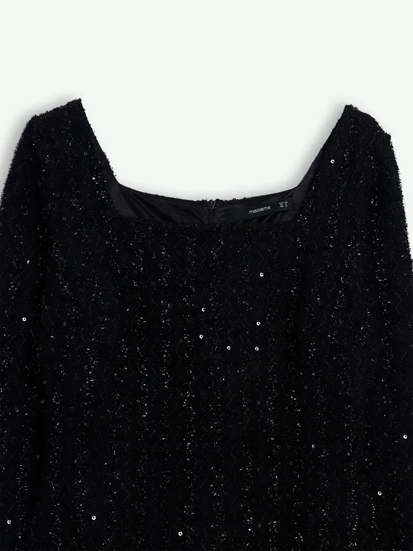 Black lycra party wear dress