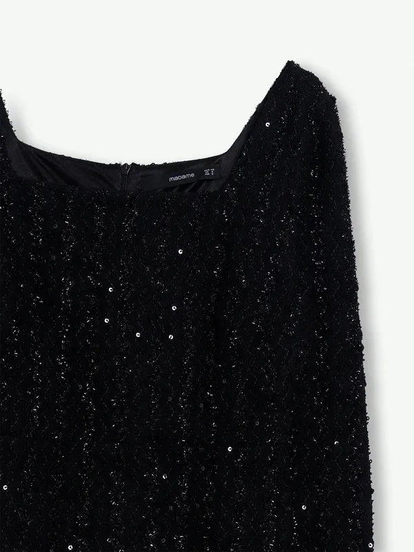 Black lycra party wear dress