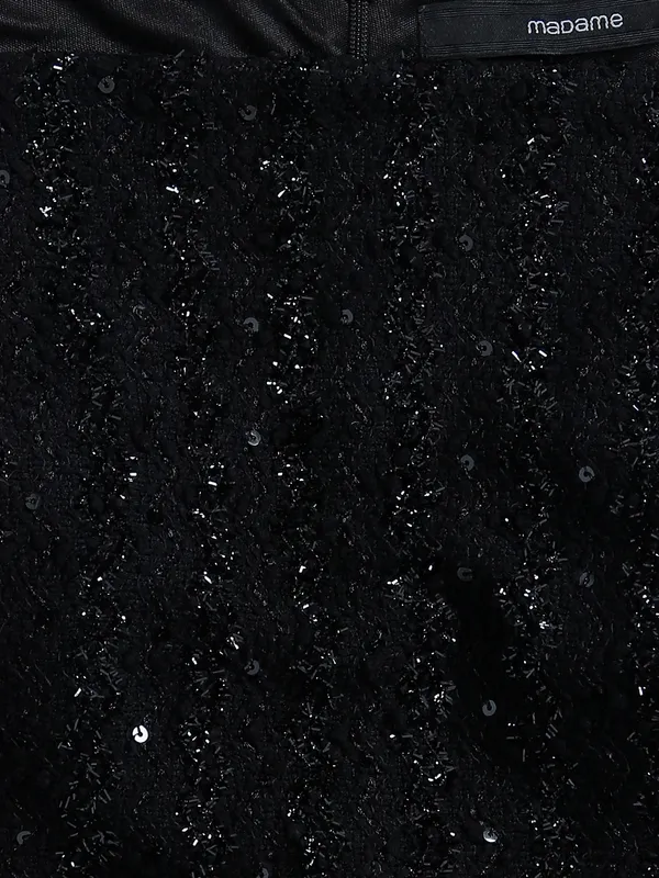 Black lycra party wear dress