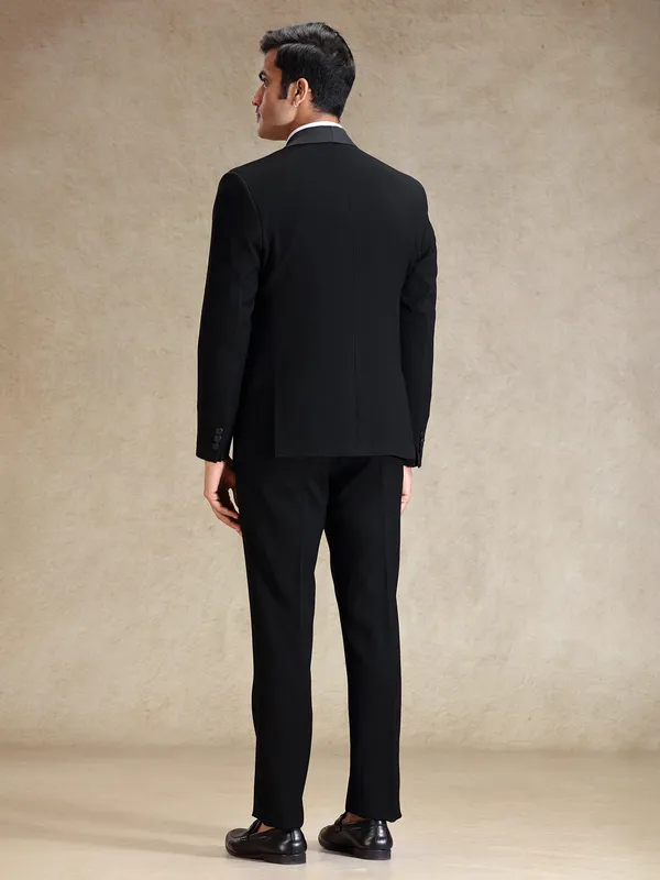 Black polyster reception wear coat suit