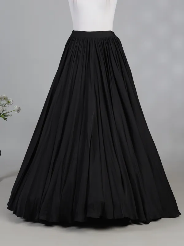 Black silk lehenga choli with cutdana detailing