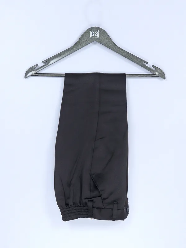 Black terry rayon solid boys coat suit