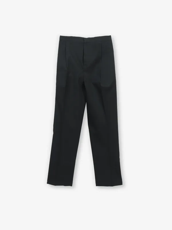 Black terry rayon waistcoat set with thread work