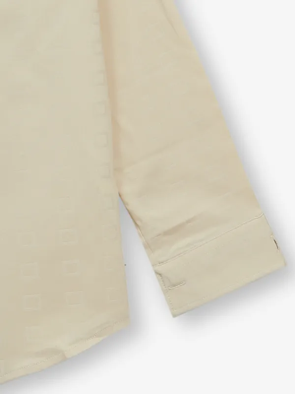 BLAZO beige cotton shirt with print