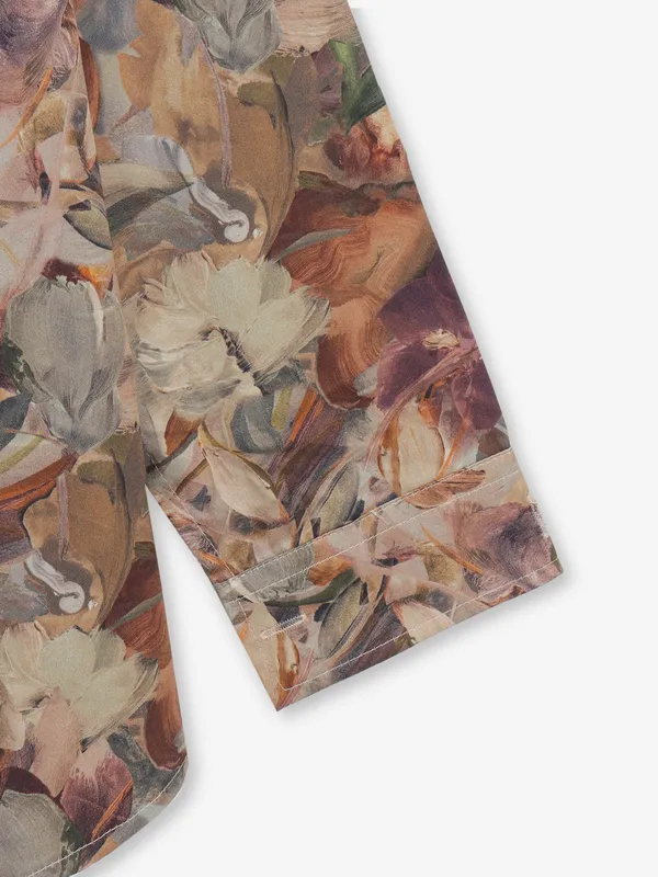 BLAZO beige printed cotton shirt for boys