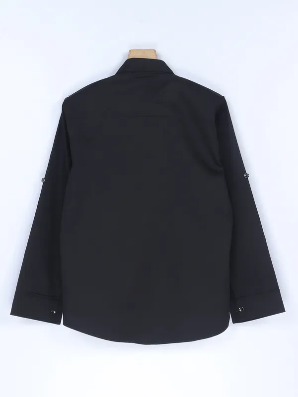 Blazo black cotton full sleeves shirt