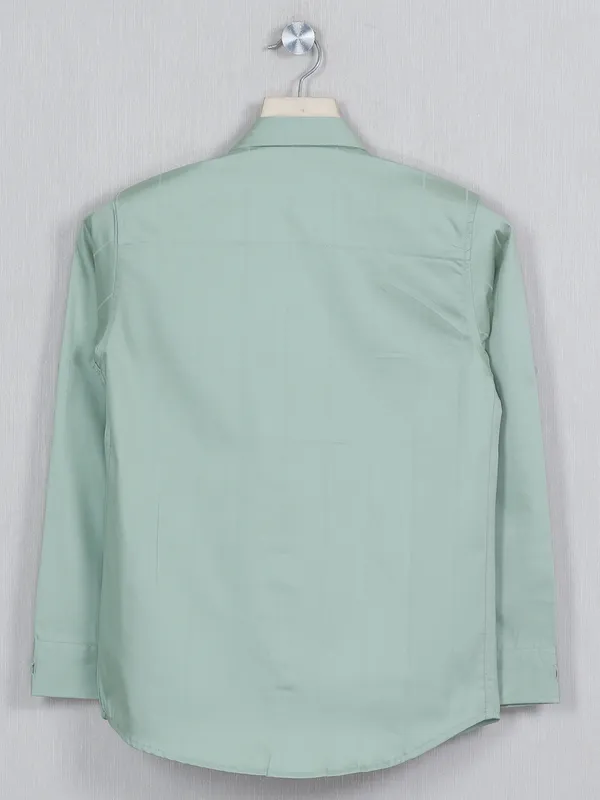 Blazo casual wear solid pistachio green shirt