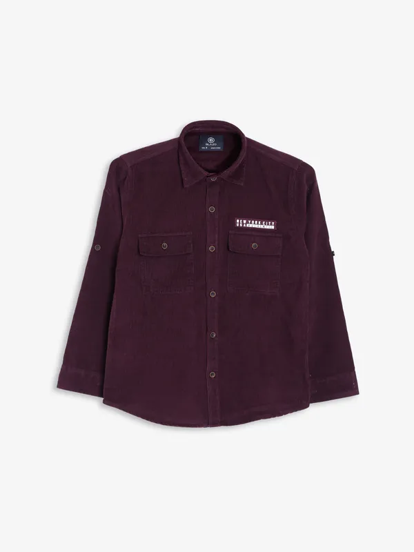 Blazo corduroy wine shirt