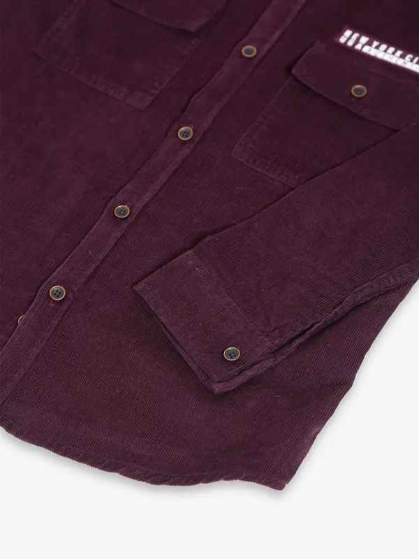 Blazo corduroy wine shirt