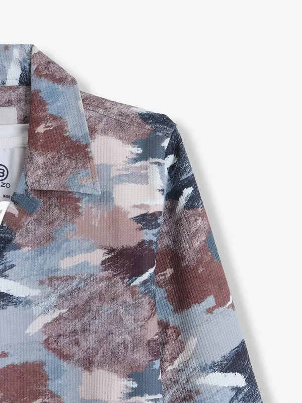 BLAZO cotton brown printed shirt