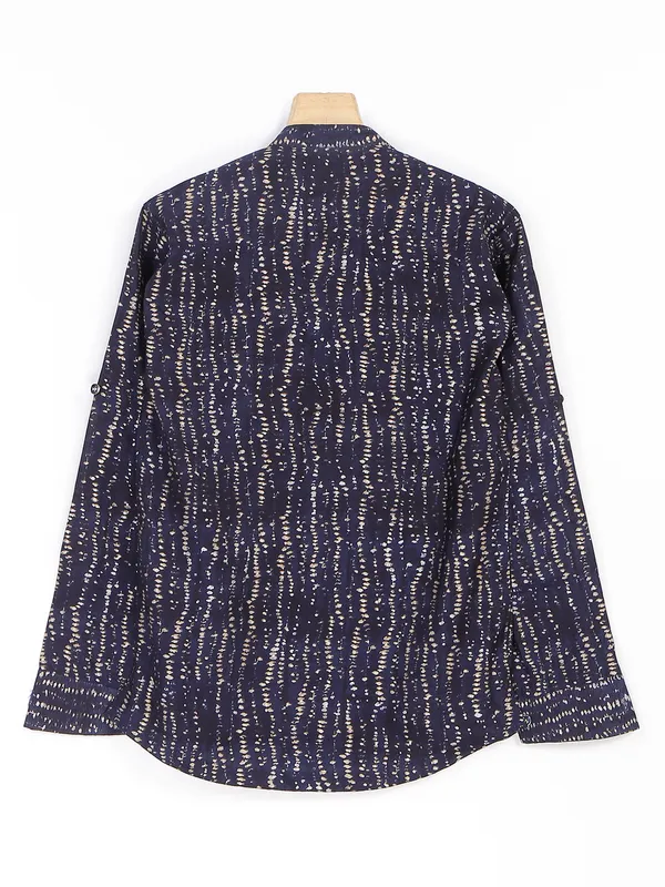 Blazo cotton navy full sleeves shirt