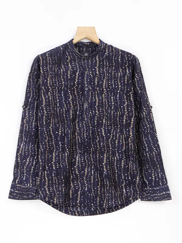Blazo cotton navy full sleeves shirt