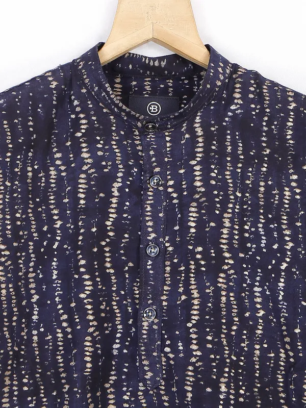 Blazo cotton navy full sleeves shirt