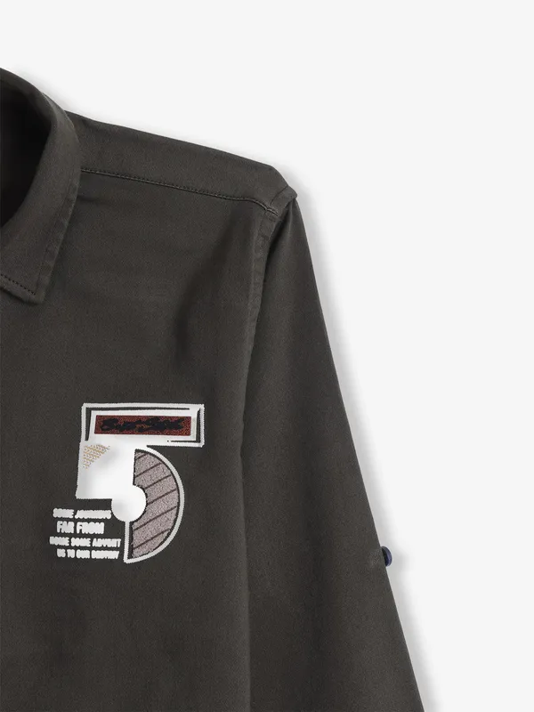 BLAZO cotton olive shirt