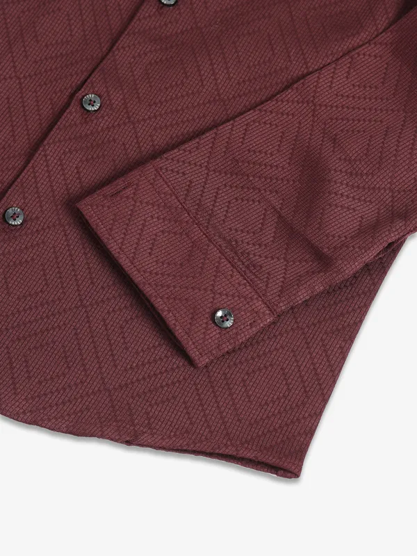 Blazo cotton wine texture shirt
