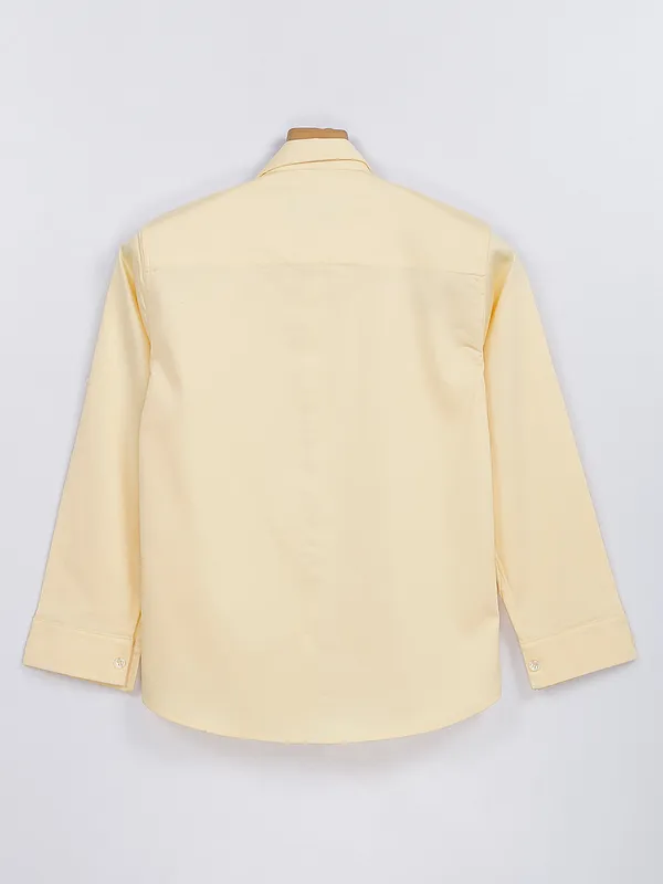 Blazo light yellow cotton shirt