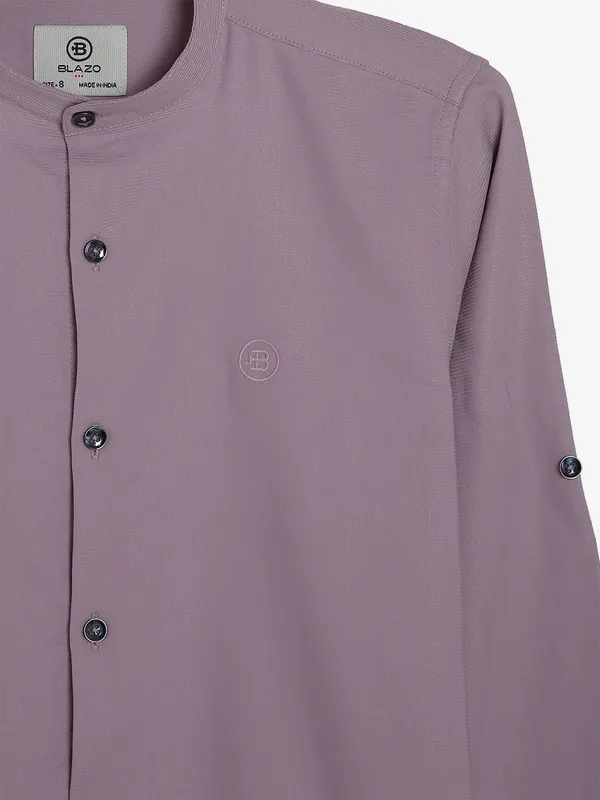 Blazo mauve purple plain shirt