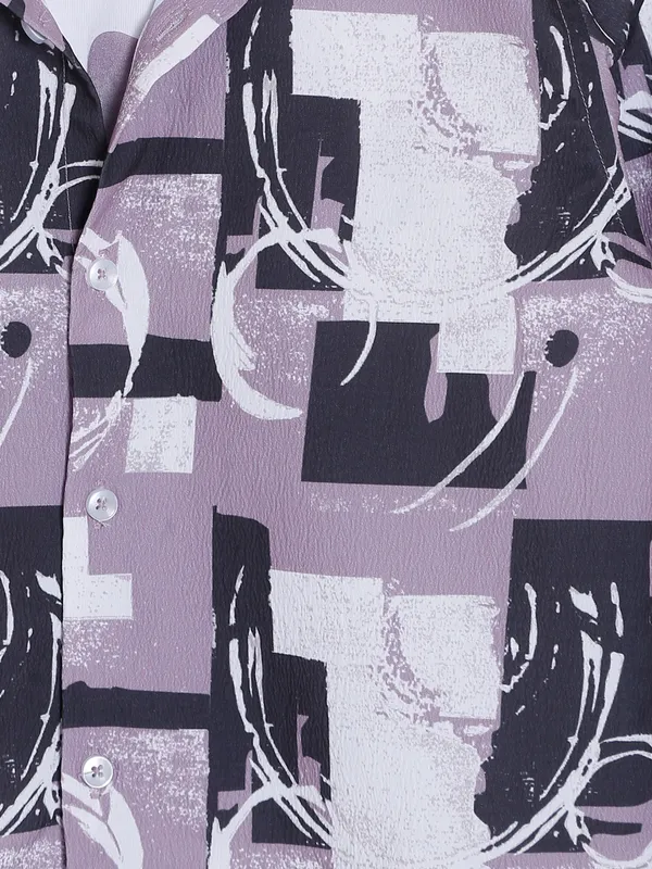 Blazo mauve purple printed shirt