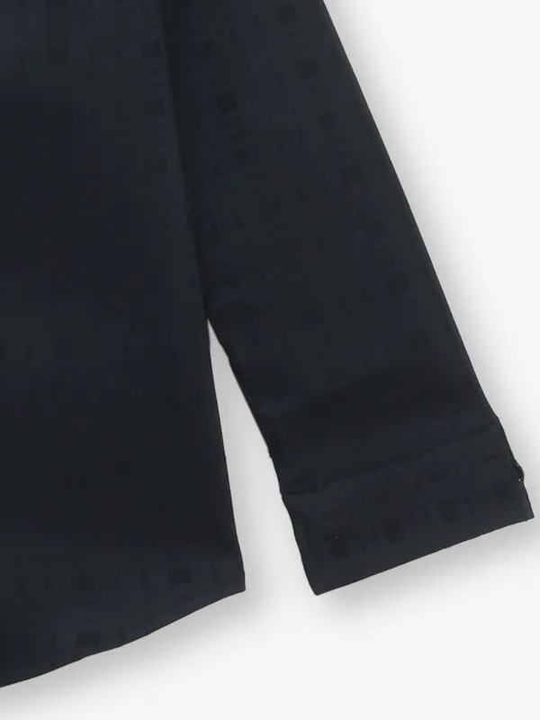 BLAZO navy cotton shirt with print