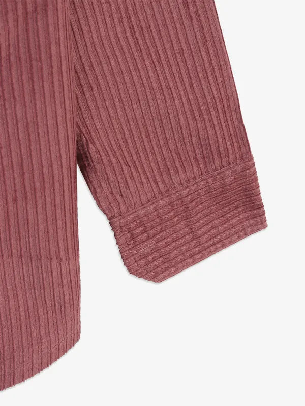 BLAZO onion pink cotton stripe shirt