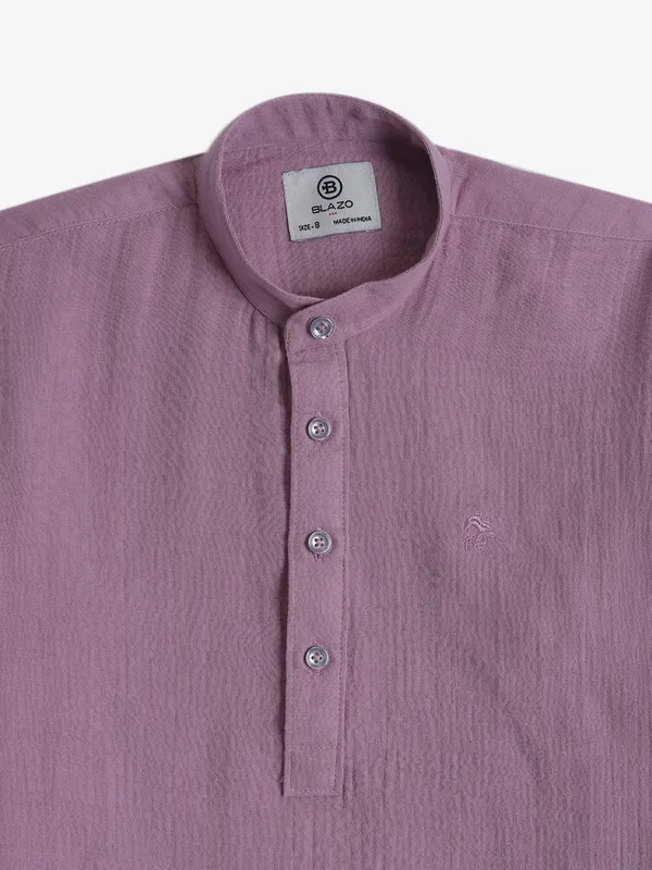 BLAZO pink kurta style shirt in cotton