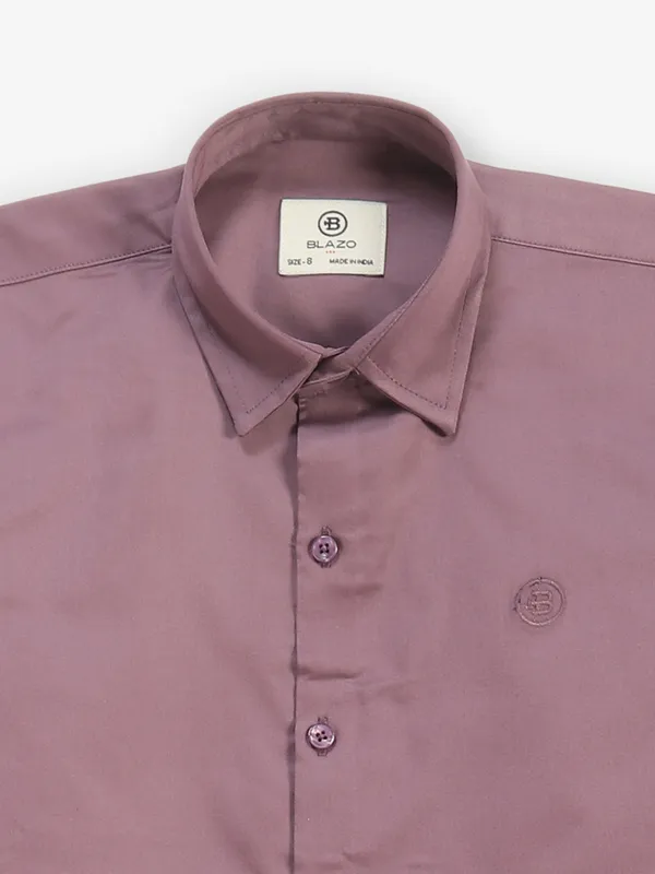 BLAZO plain cotton onion pink shirt